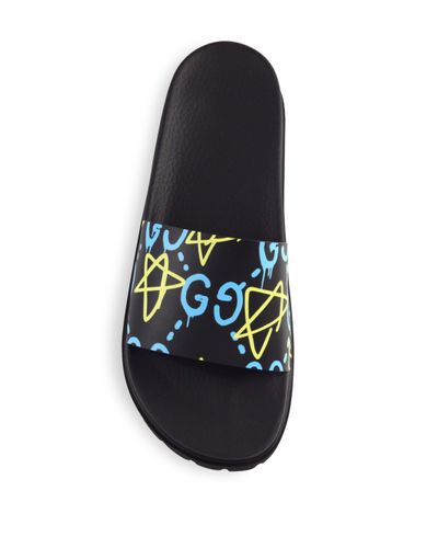 gucci rubber slides yellow